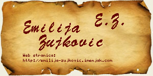 Emilija Žujković vizit kartica